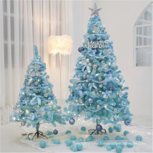 1pc Christmas Tiffany Blue Simulation Cedar 0.6m Falling Snow Flocking Christmas Tree Package Decoration Supplies KK46